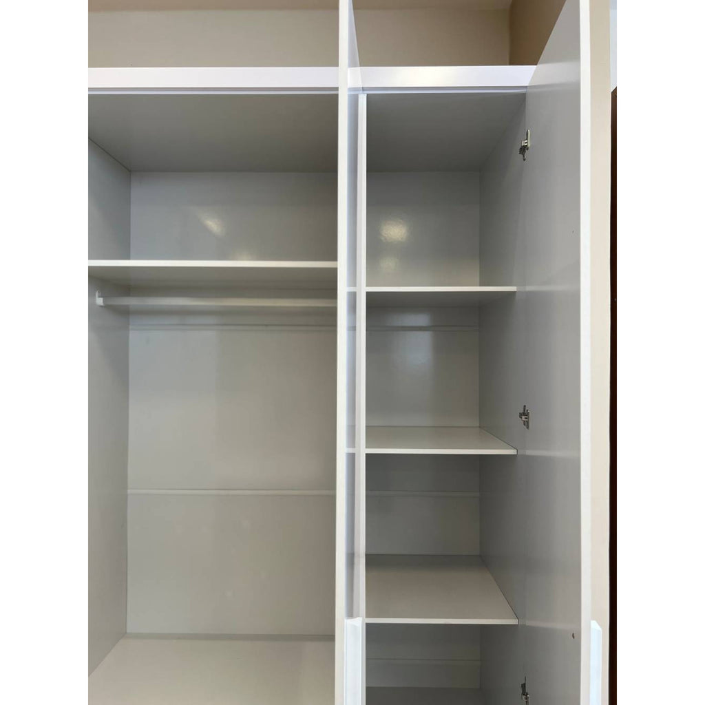 Roupeiro 6 Portas 4 Gavetas Veneza Larg. 2.39m Neve Tcil - Móveis furniture