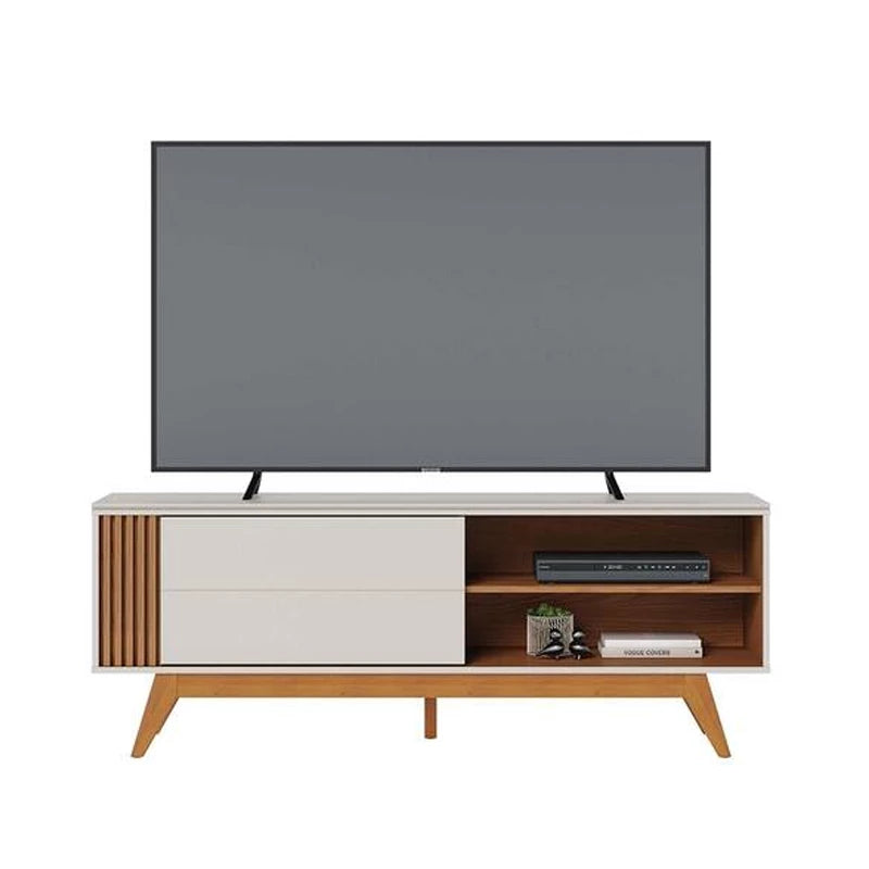 Rack Bancada Otawa Off/Freijó Para TV até 65 Polegadas Larg. 1.60m - Colibri