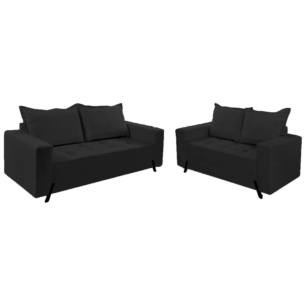 Conjunto de Sofá 8100 em Veludo com 2 e 3 Lugares Boareto