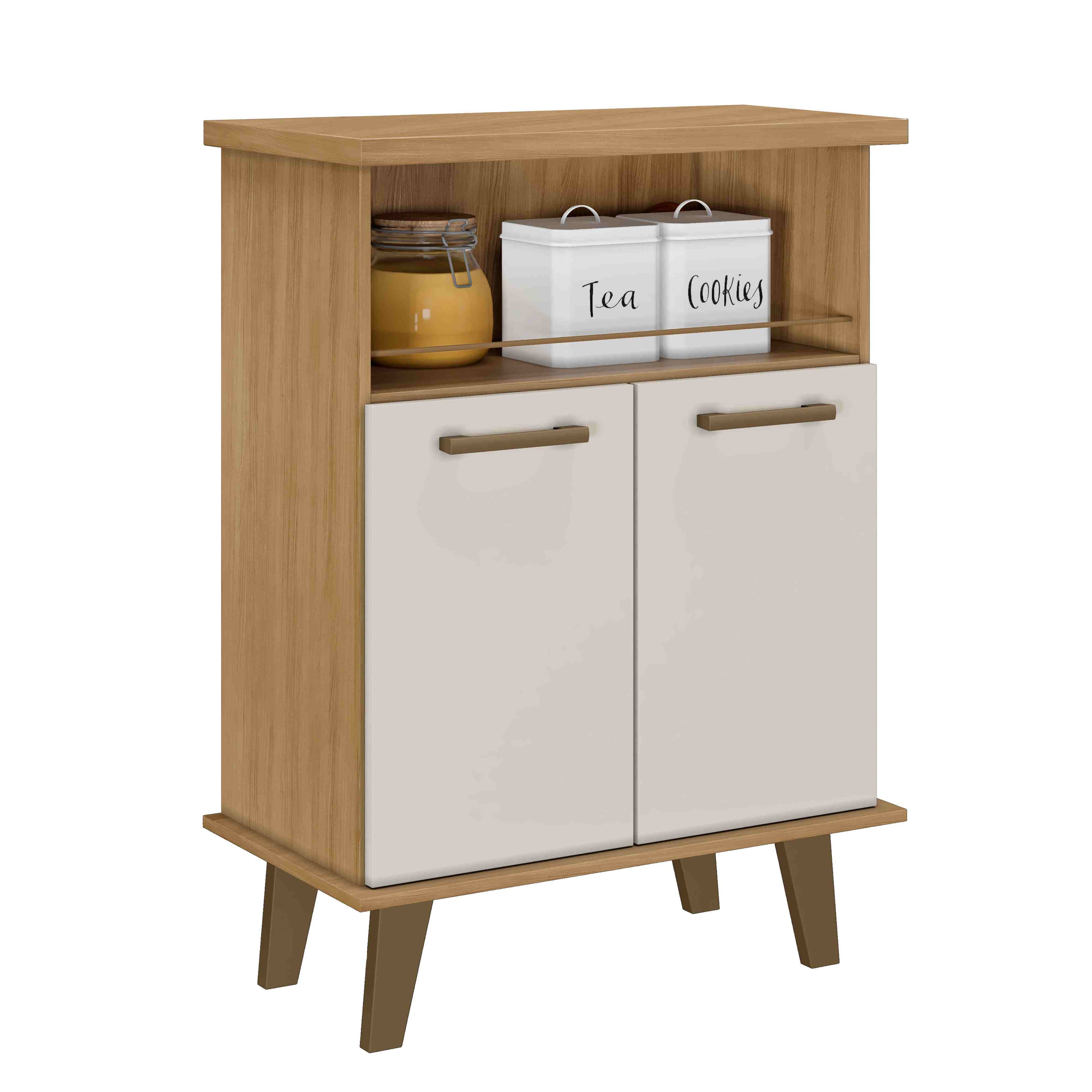 Balcao Arte Smart 60 2P1N Cinamomo.Off White Arte Moveis