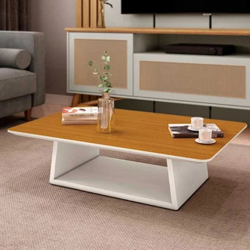 Mesa de Centro Holambra Retangular EDN Off White Cedro