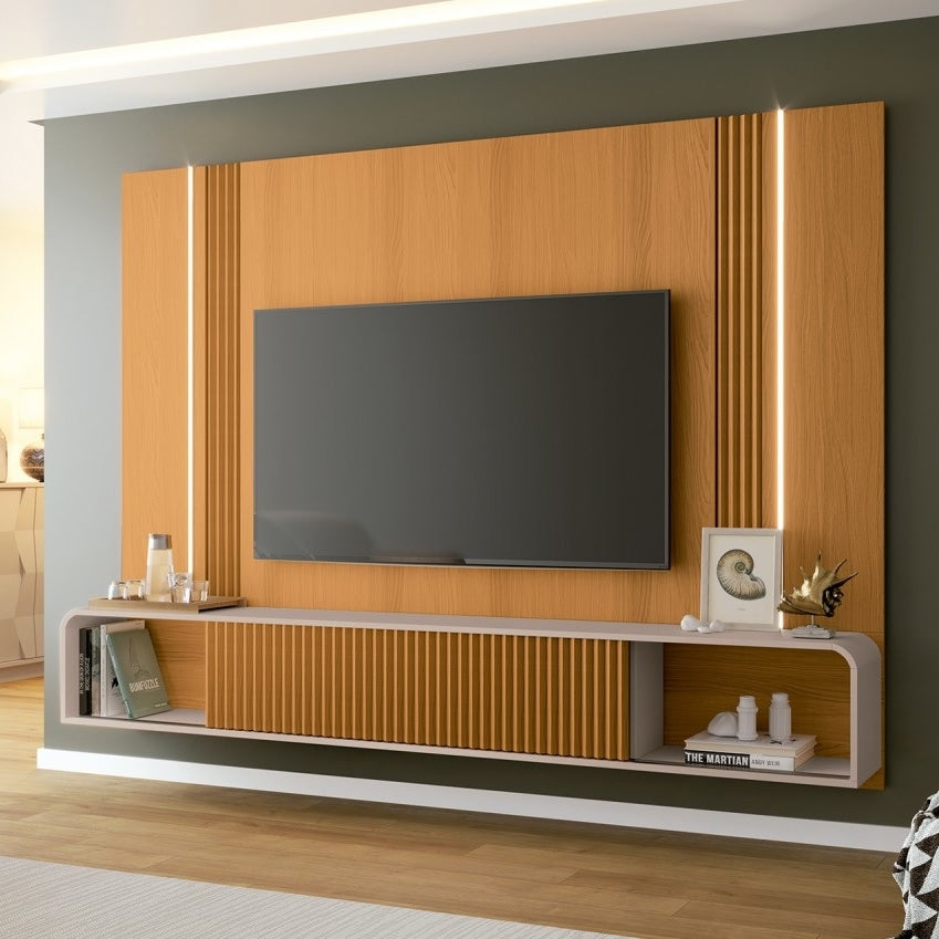 Home Suspenso até 85″ Empire Cinamono/Off White – HB MÓVEIS