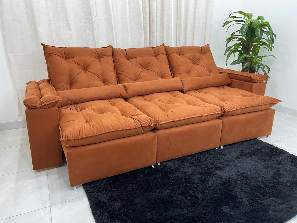 SOFÁ RETRÁTIL E RECLINÁVEL GRÉCIA 2,70M - Móveis furniture