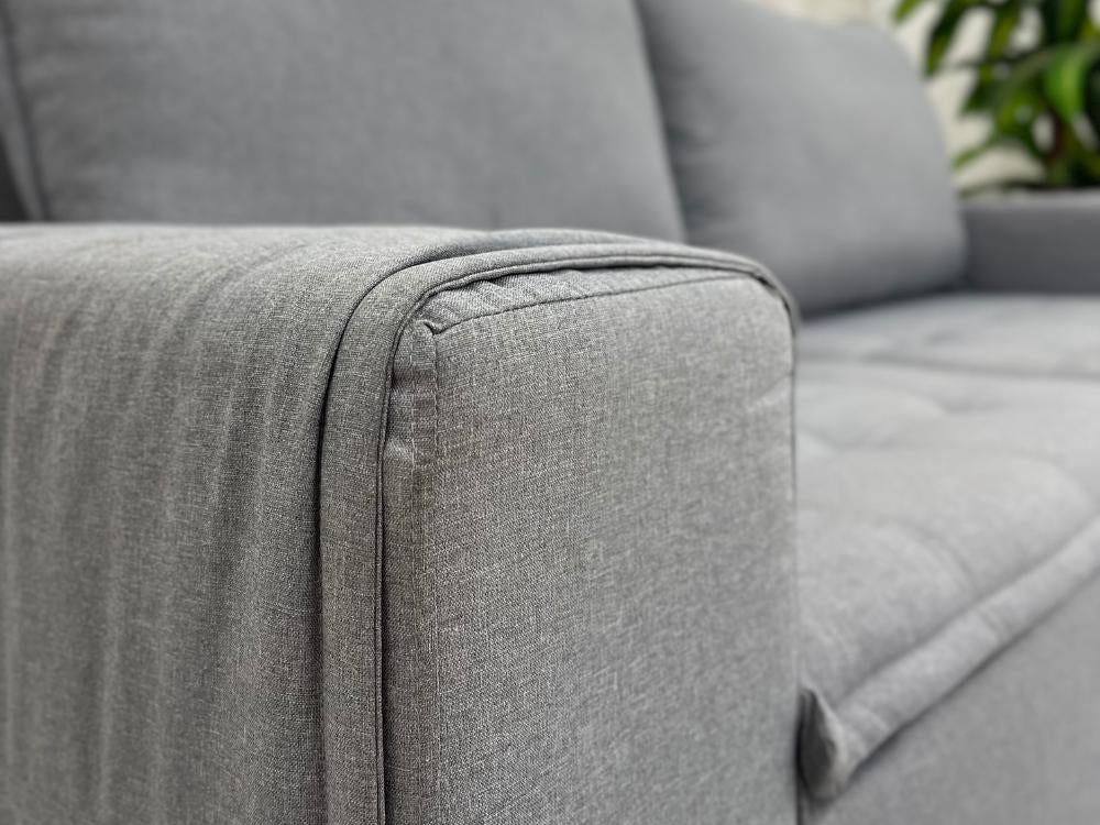 Sofá 2 lugares Arezzo Living 2.00m – Cinza Linho - Móveis furniture