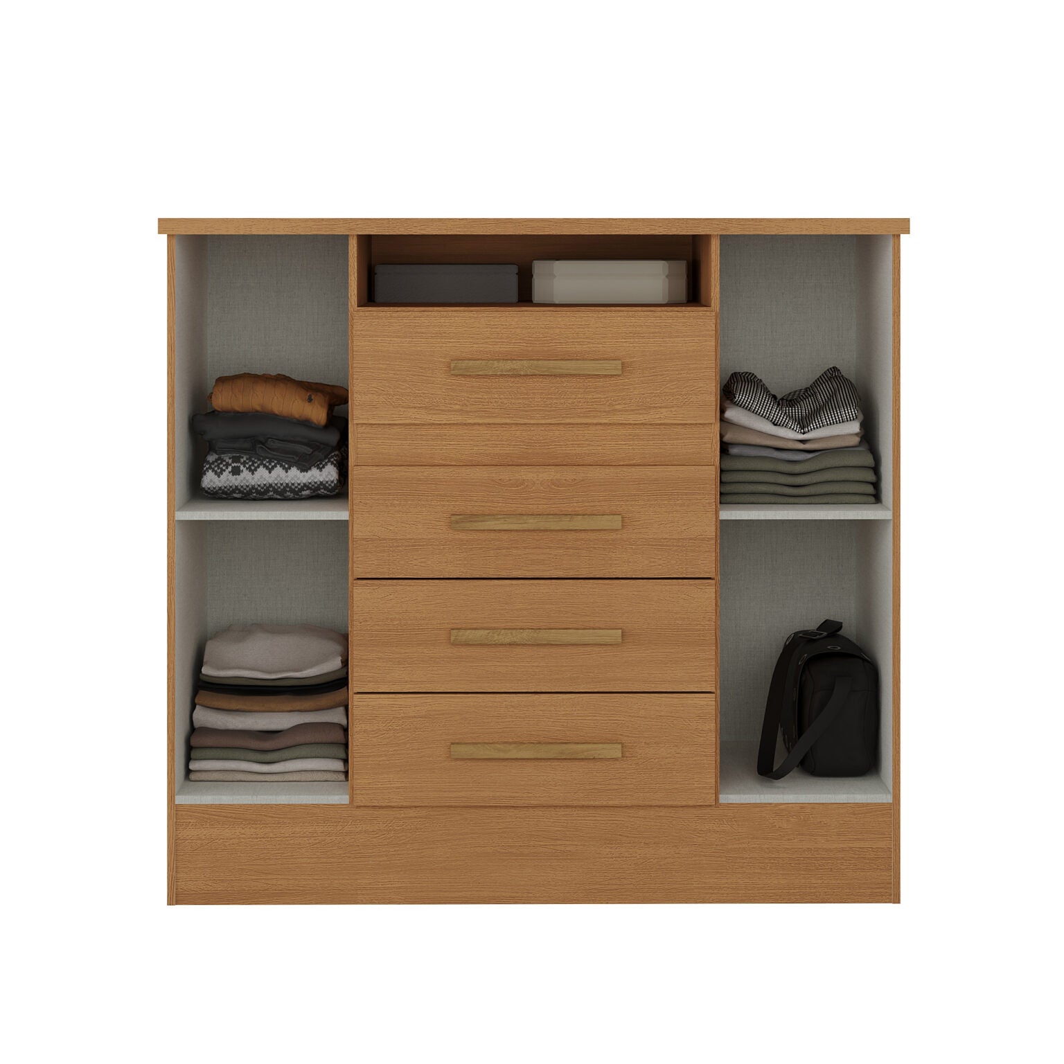 Cômoda 4 Gavetas e 2 Sapateiras Laguna 50CO2430 Cinamomo – RODIAL MÓVEIS