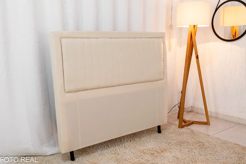 Cabeceira Casal Cintia Veludo Bege Larg. 1.40m