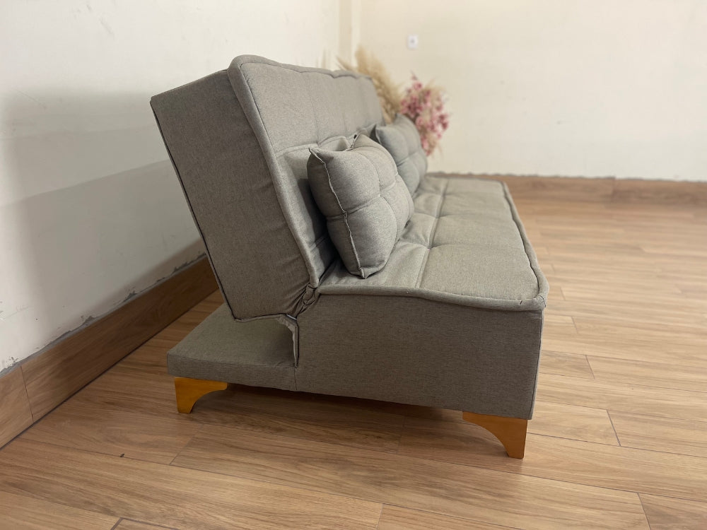 Sofá Cama Zayn 1.86m – Marrom Linho