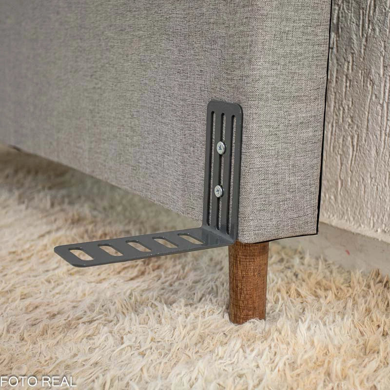 Cabeceira Casal Dubai Linho Cinza Larg. 1.40m