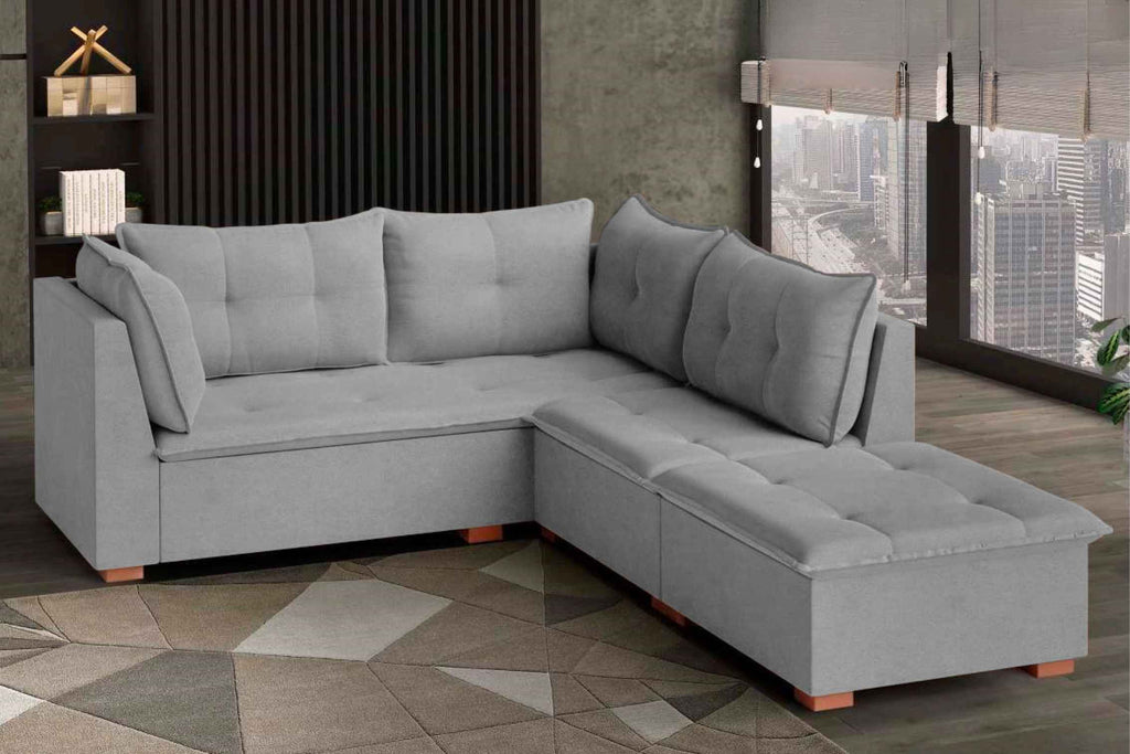 SOFA CANTO JAGUAR LINHO CINZA/2005 – D’VITRINE