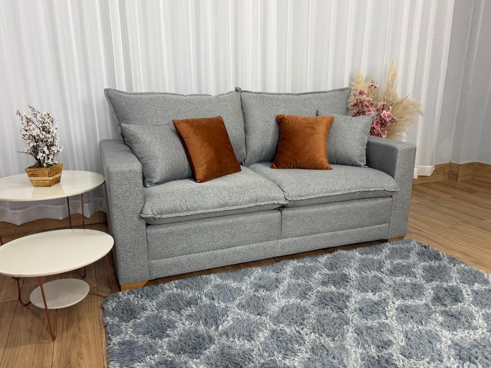 Sofá Beirut Living Molas Ensacadas 1.80m – Cinza Linho