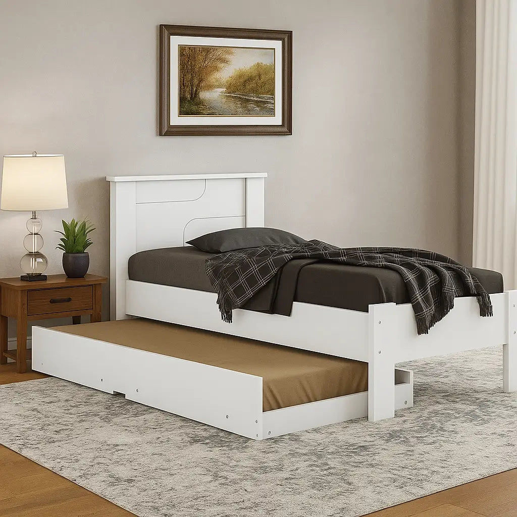 Cama Perola COM Cama Auxiliar Solteiro Conquista BRANCO