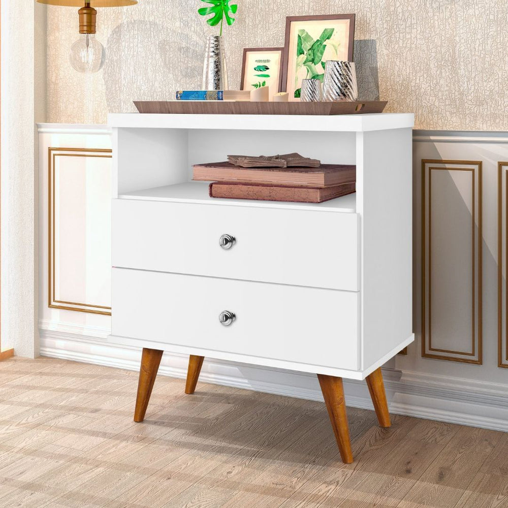 Criado Status 2G1N Branco J A Moveis - Móveis furniture