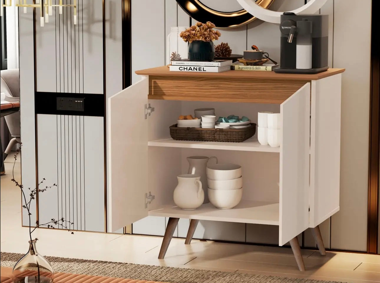 Buffet Aparador Encanto 2Pts Off White.Nature Maria M