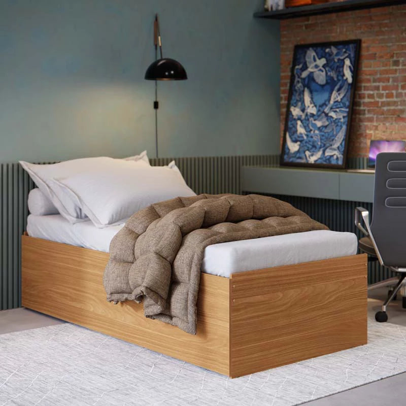 Bibox Matrix Cama 3 em 1 Solteiro-Solteiro c/Auxiliar e Casal Nature Tebarrot - Móveis furniture