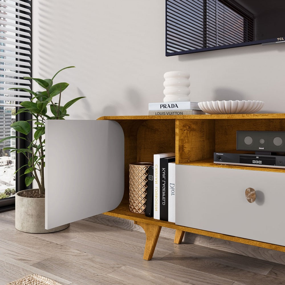 Rack até 75″ Noronha Naturale/Off White – BECHARA