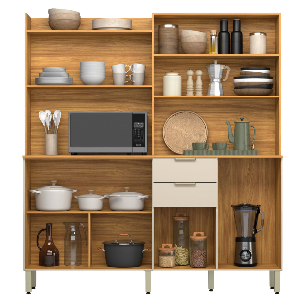Kit Cozinha Pitaya 1,78 m Cinamon Touch/Off White – DEMÓBILE