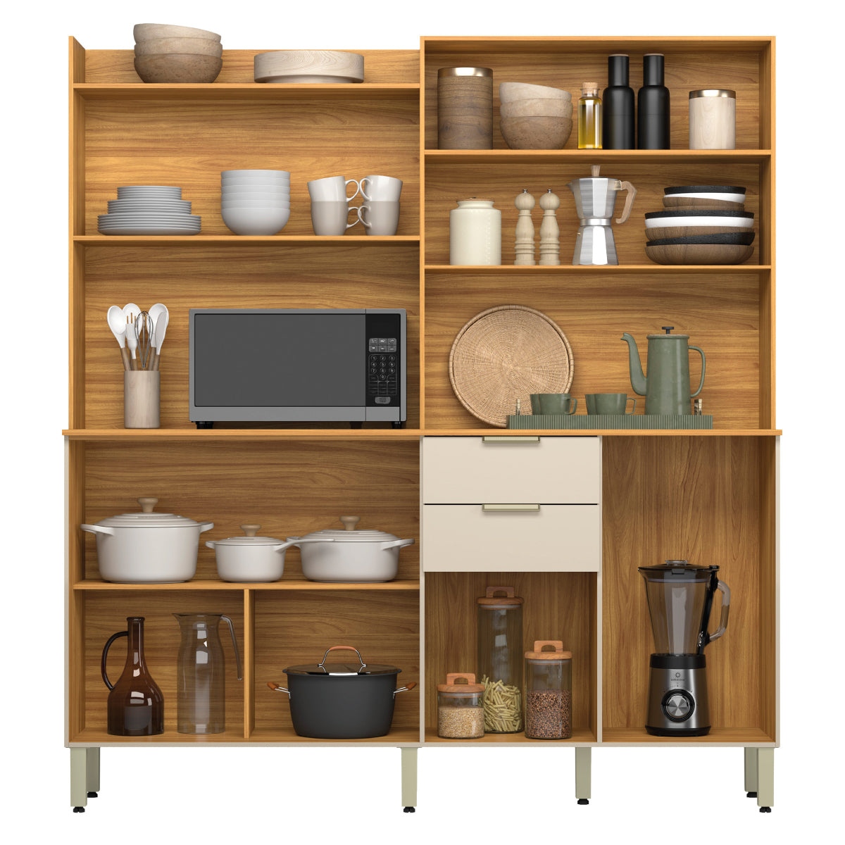 Kit Cozinha Pitaya 1,78 m Cinamon Touch/Off White – DEMÓBILE