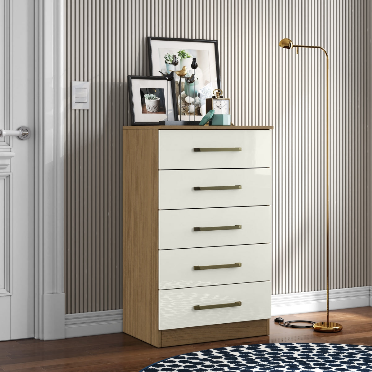 Cômoda 5 Gavetas Atacama/Off White – ARAMÓVEIS