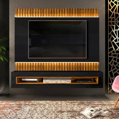 Painel para TV até 65" com LED e Espelho Belutti DJ Móveis - Móveis furniture