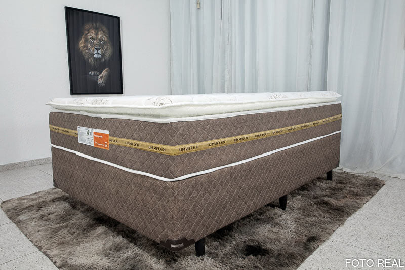 Base Box + Colchão Casal Coimbra Molas Ensacadas - Móveis furniture