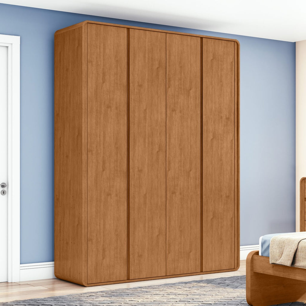 Guarda-Roupa 4 Portas Loop 1,84 m Amêndoa Clean – LOPAS