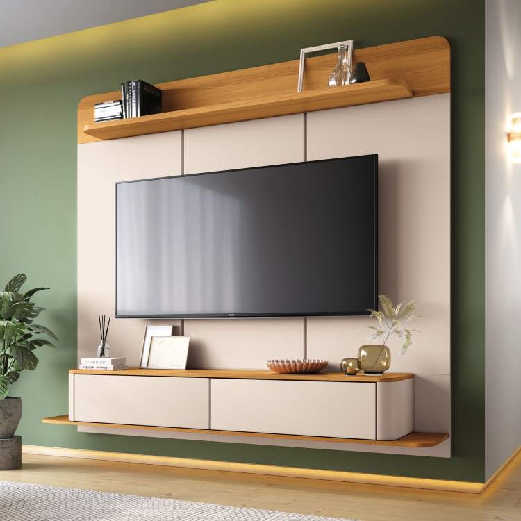 Home Suspenso Galax 1.8 2P Off White.Cinamomo HB Moveis