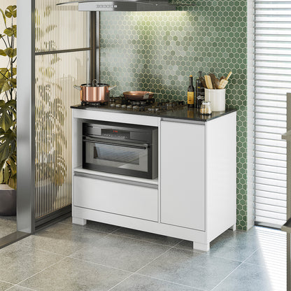 Balcao CookTop NT 3050 5 Bocas 1P1G1N Branco New.Granito.Branco Notavel
