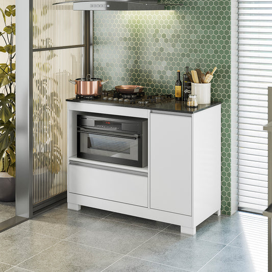 Balcao CookTop NT 3050 5 Bocas 1P1G1N Branco New.Granito.Branco Notavel