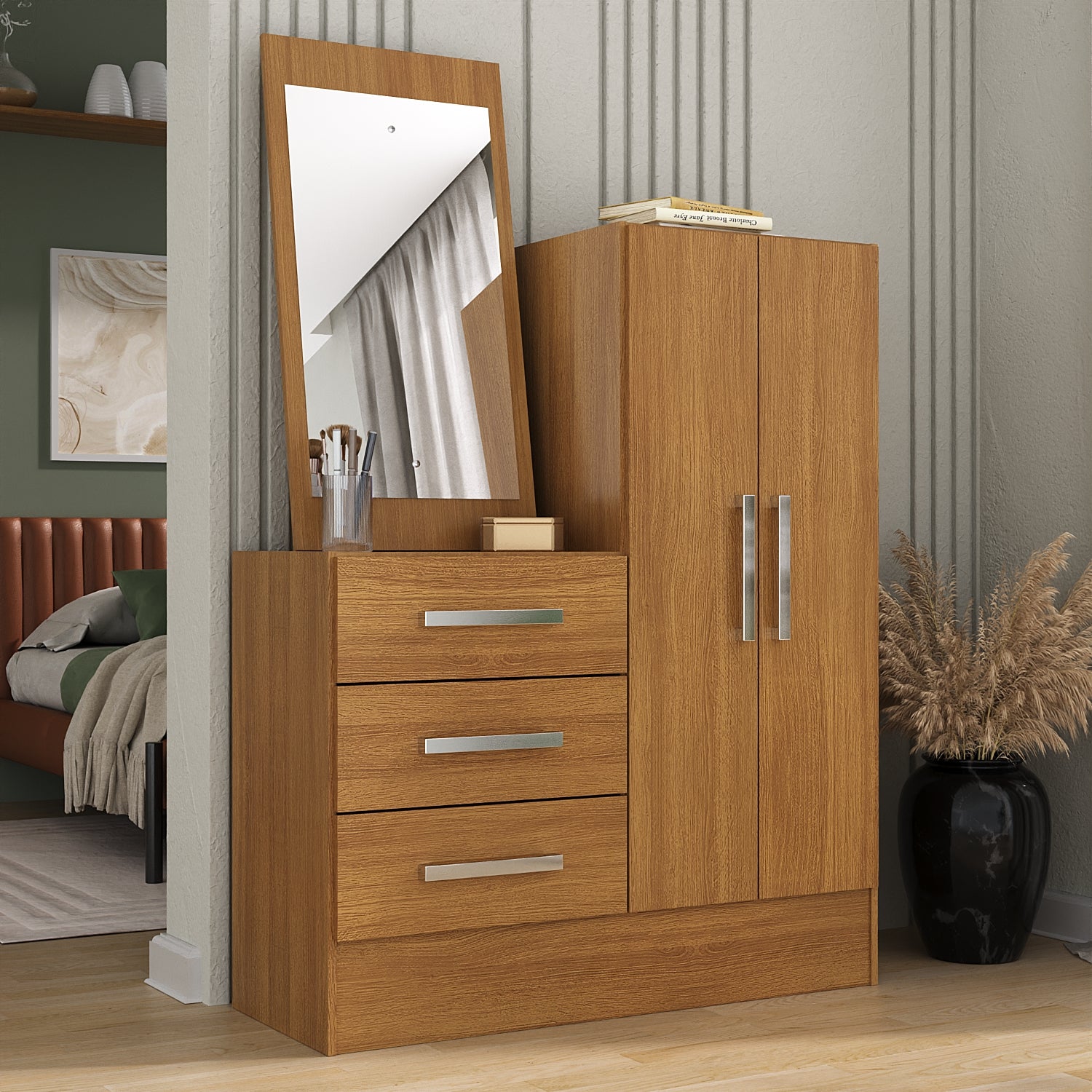 Cômoda 3 Gavetas 2 Portas Dunas 50CO2326 Cinamomo – RODIAL MÓVEIS