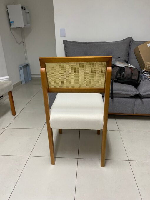 Kit 2 Cadeiras Grécia Mel/Veludo beje – HR MOVELARIA