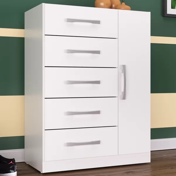 Cômoda 5 Gavetas com Sapateira Corais CO 1523 Branco – RODIAL MÓVEIS - Móveis furniture