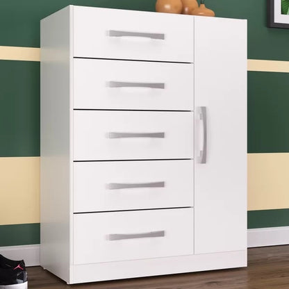 Cômoda 5 Gavetas com Sapateira Corais CO 1523 Branco – RODIAL MÓVEIS - Móveis furniture