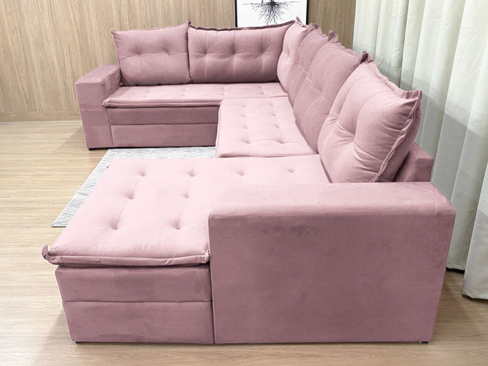 Sofá Canto Rosa Claro Leblon - Móveis furniture
