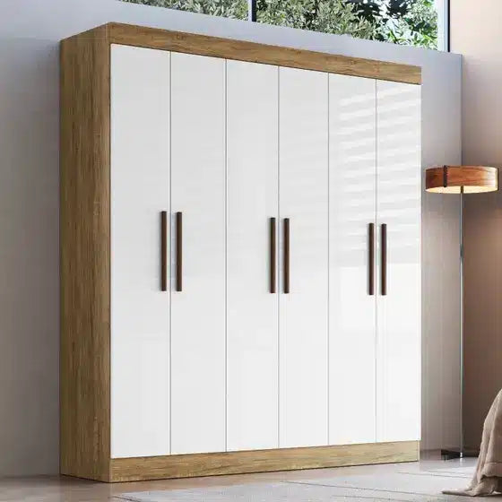 GUARDA ROUPA NEW XANGAI 1.80 C/ 6 PORTAS 2 GAVETAS