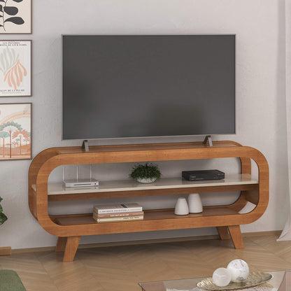 Rack Theo 133 Cinamomo.Off White Artely - Móveis furniture