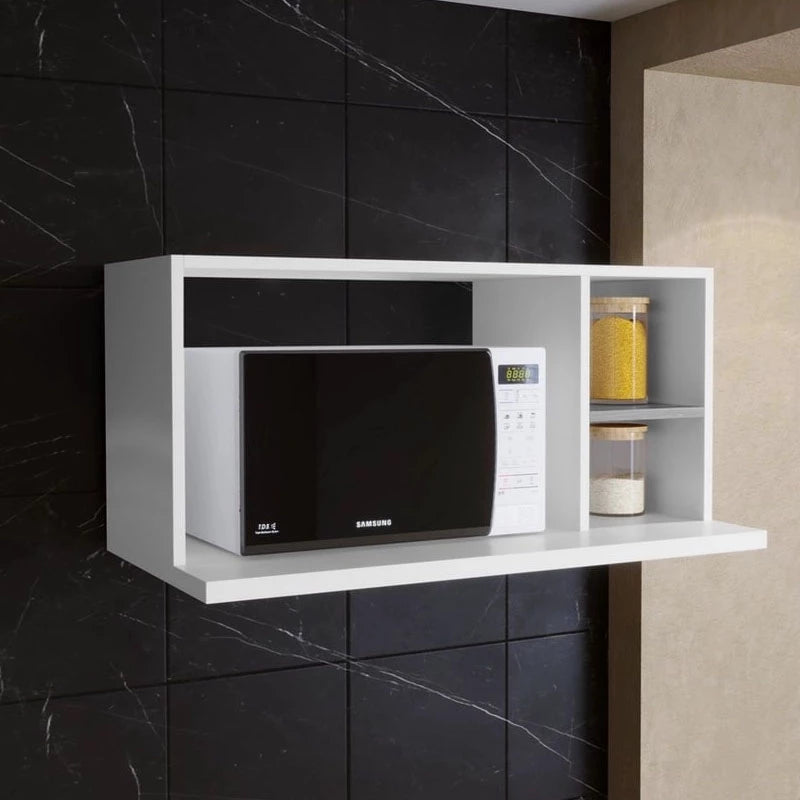 Aéreo Para Microondas Paris Larg. 0.80m Branco - Móveis furniture