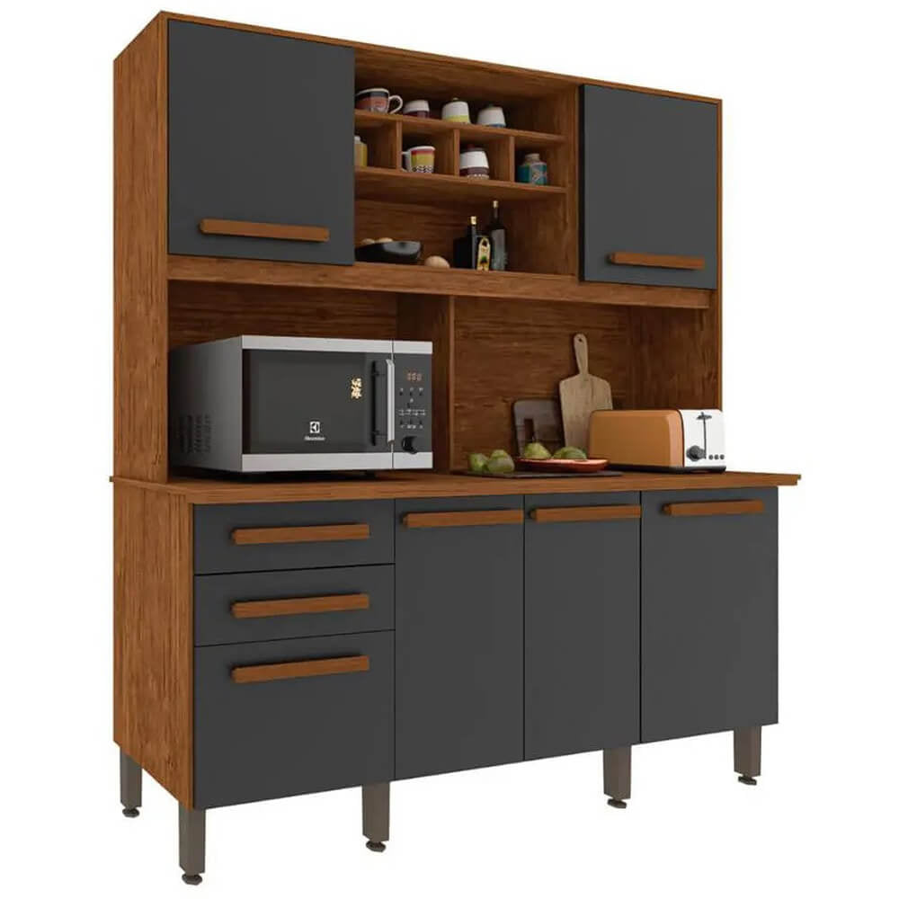 Armário de Cozinha Luna 6 Portas 2 Gaveta - Móveis furniture