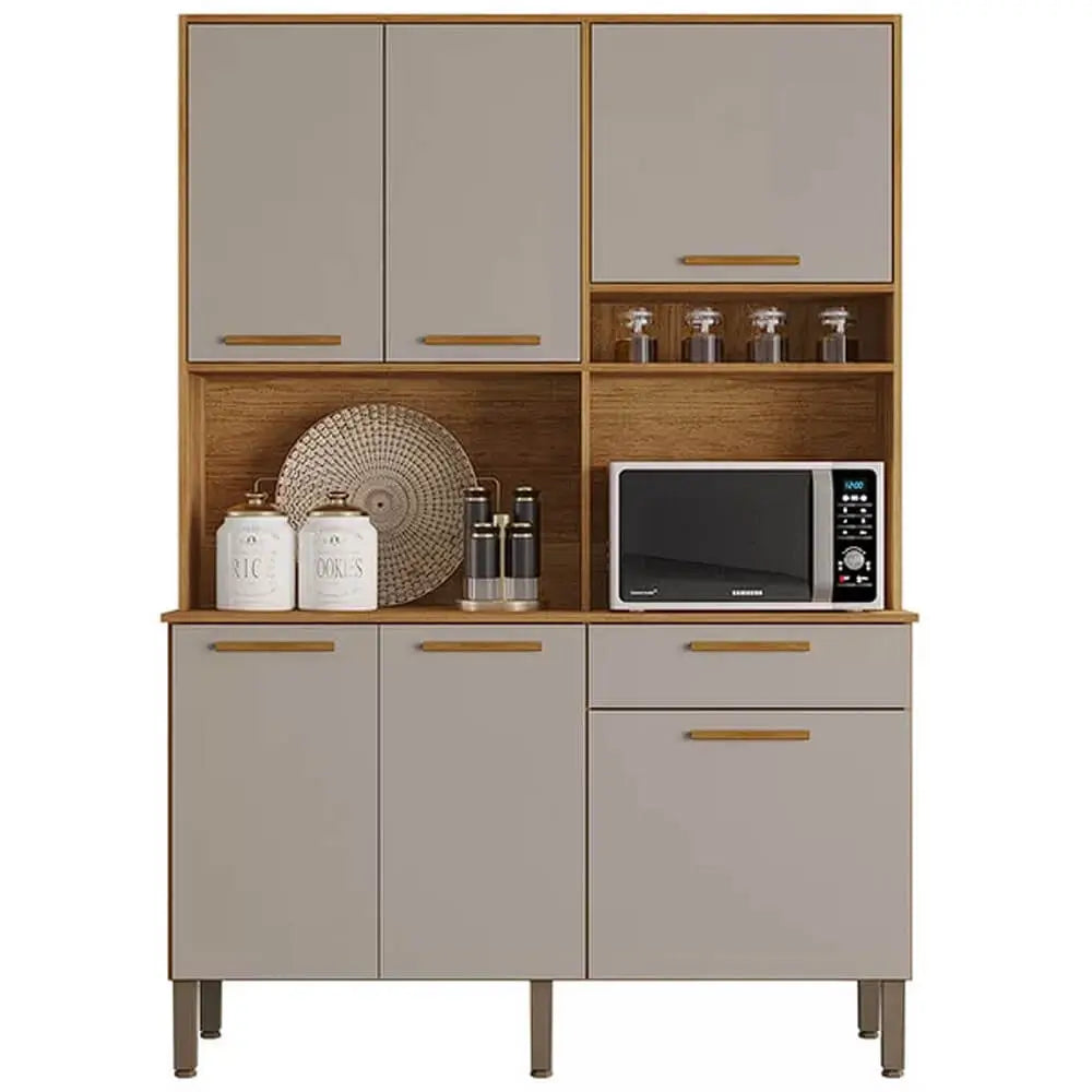 Armário de Cozinha New Siena 6 Portas 1 Gaveta Salleto