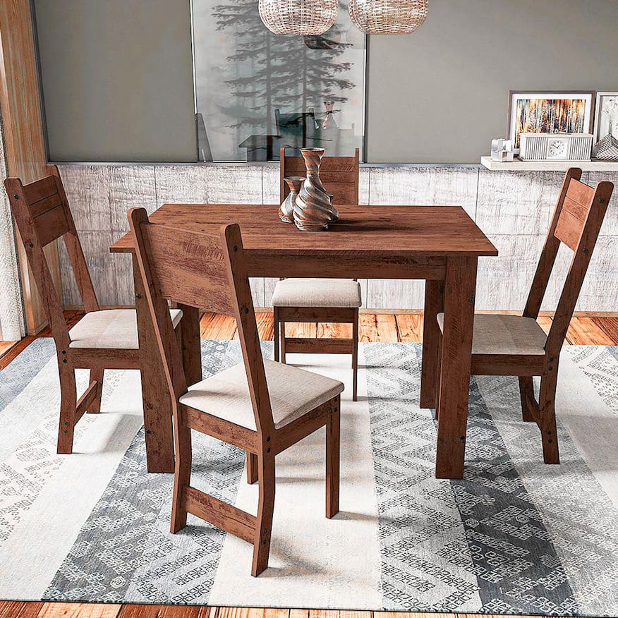 INDÉKES - MESA CARIBE 110CM C/4 CADEIRAS - Móveis furniture