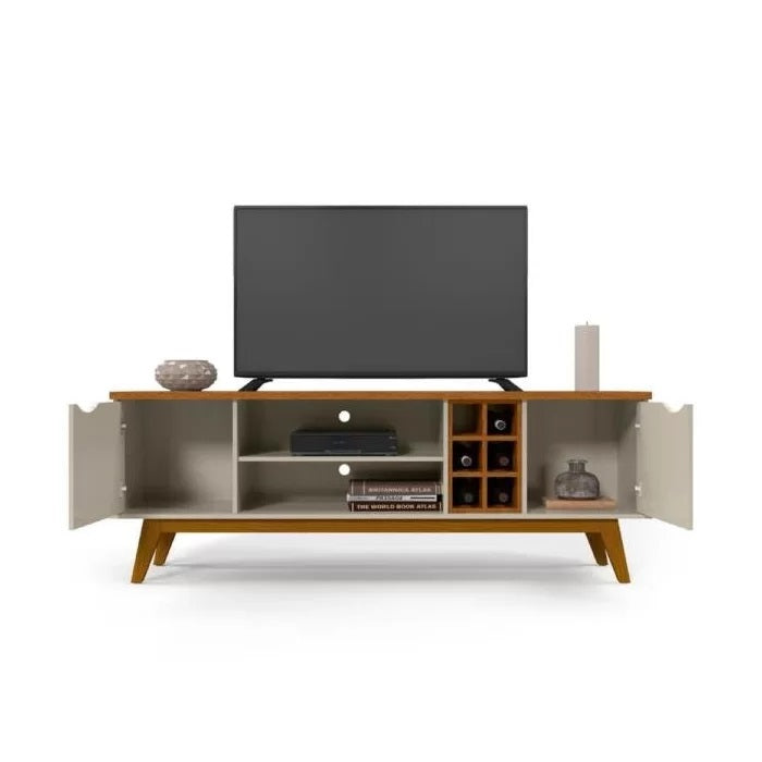 Rack até 50″ Prism 1.8 Off White/Cinamono – PATRIMAR