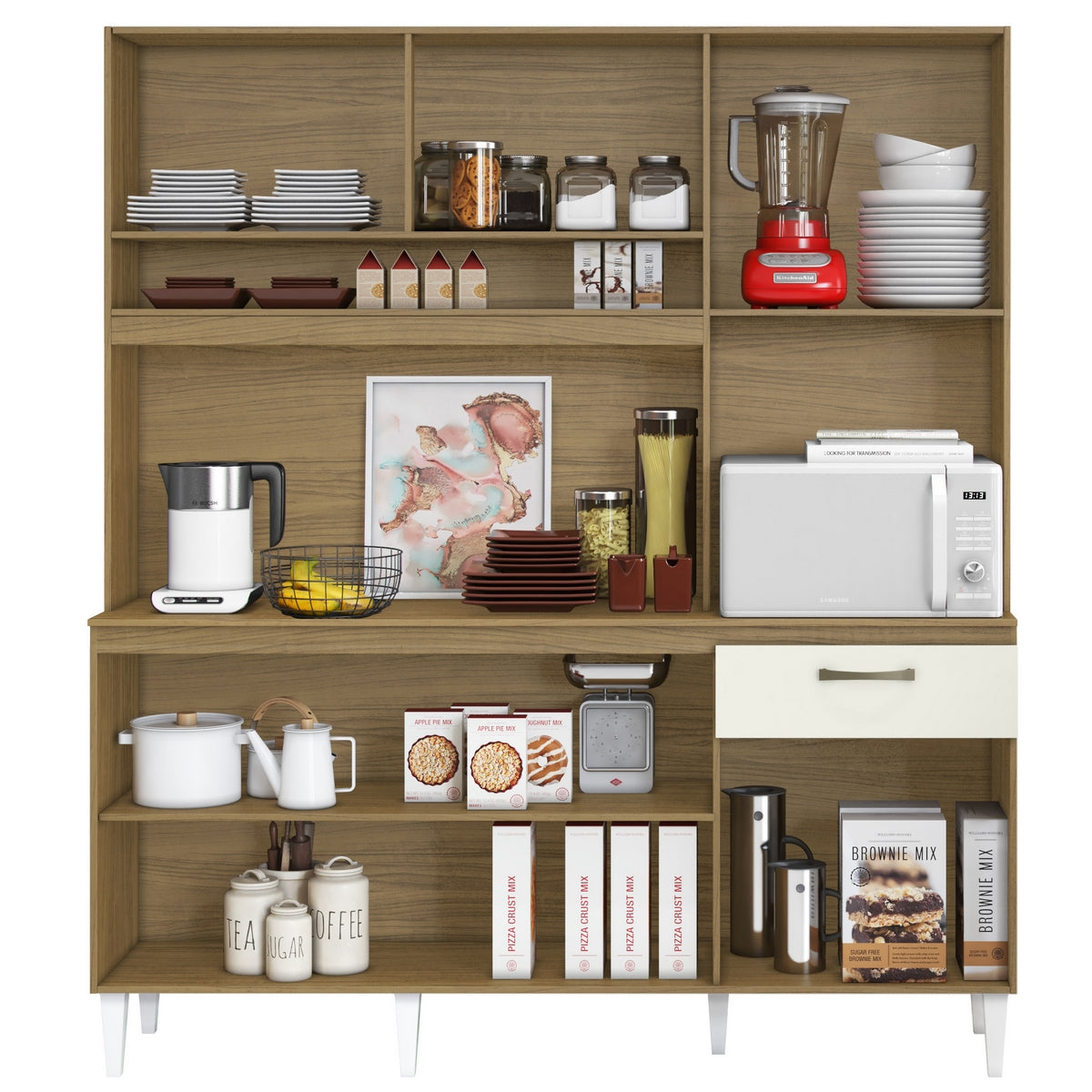 Kit Cozinha Siena 1,60 m Atacama/Off White – ARAMÓVEIS