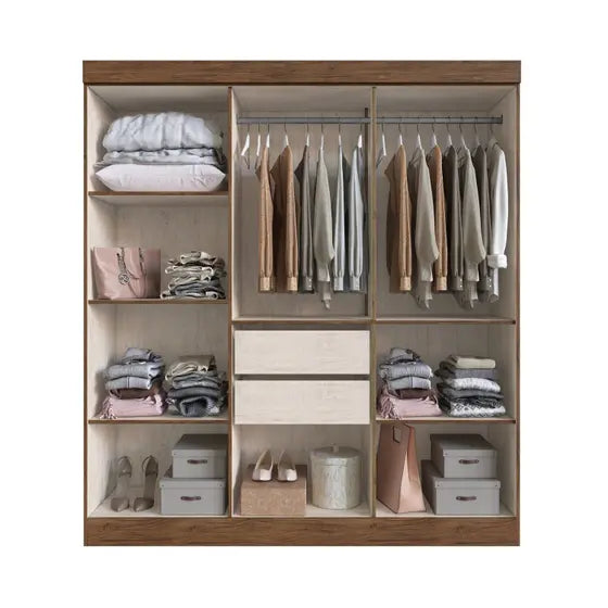 GUARDA ROUPA NEW XANGAI 1.80 C/ 6 PORTAS 2 GAVETAS