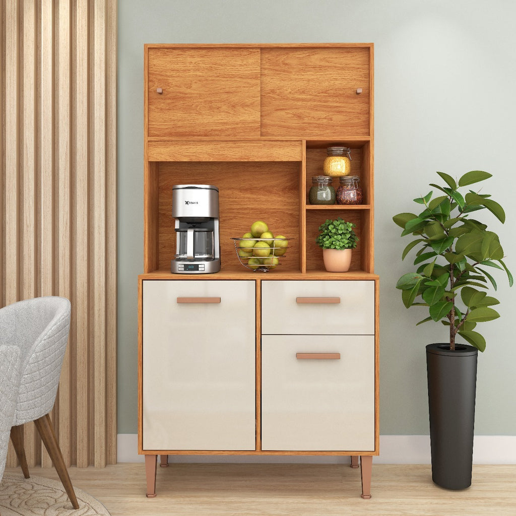 Kit Cozinha Dália C211 0,90 m Cinamono/Off White – FELLICCI