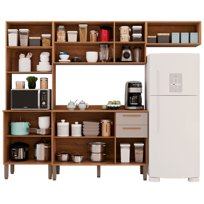 Cozinha Completa New Valência Cinamomo/Off White – SALLÊTO