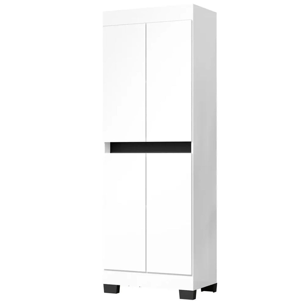 Armário Multiuso Gael 4 Portas Primus BRANCO/PRETO