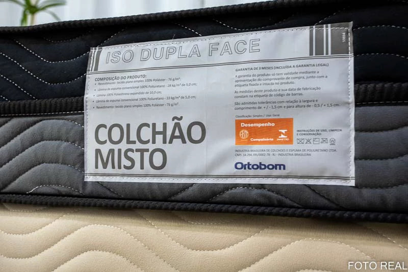 Colchão Casal Ortopédico EPS Iso Dupla Face D-33 138x188x20 - Ortobom