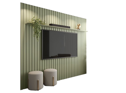 Painel Ripado até 75″ Supremo 1.8 Alecrim – PATRIMAR - Móveis furniture
