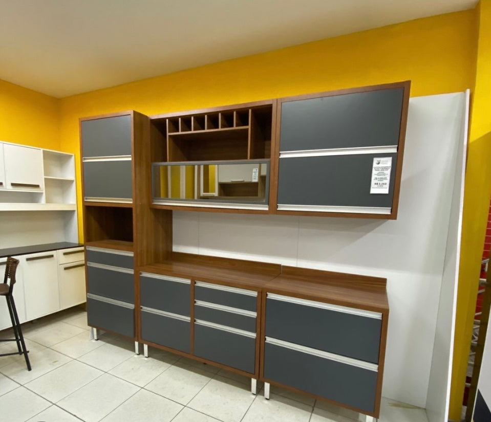 Cozinha Jade Completa 8 Portas 7 Gavetas 5 Peças CHF - Móveis furniture