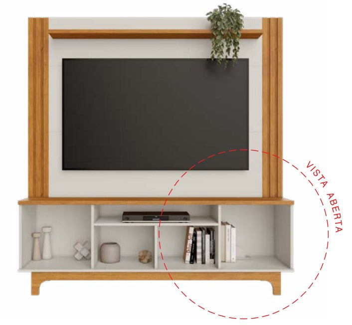 Home até 65″ Bálsamo Cinamono/Off White – JCM MOVELARIA - Móveis furniture