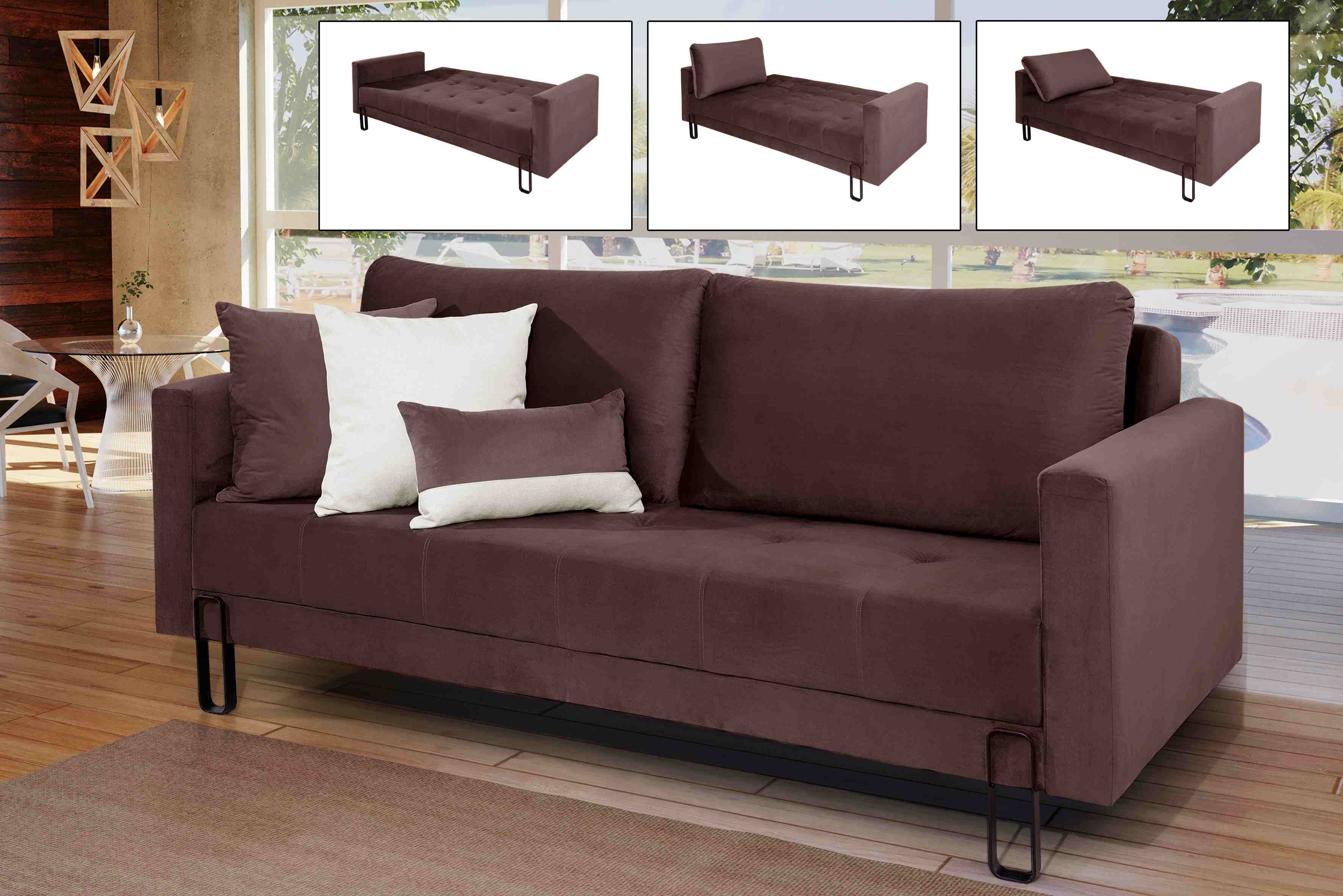 Estofado Fixo Cama Barcelona 200 Inca - Móveis furniture